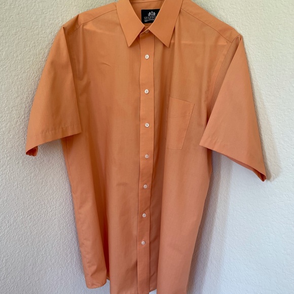 Other - Stafford Wrinkle Free Button Down Orange Sz 16.5